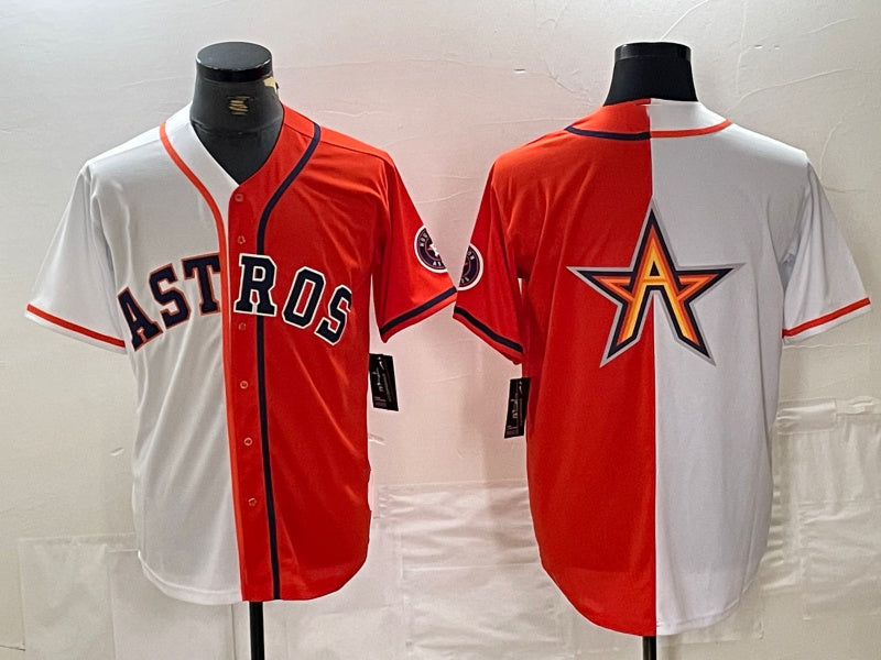 Houston Astros Blank Orange White Split Stitched Baseball Jerseys baseball jersey product view 1