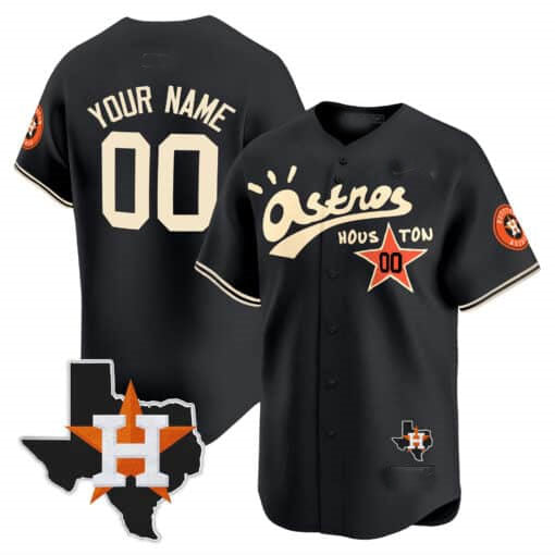 Custom Houston Astros Cactus Jack Style Vapor Premier Limited ¨C All Stitched Baseball Jersey baseball jersey product view 1