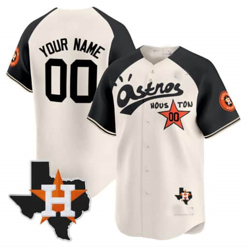 Custom Houston Astros Cactus Jack Style Vapor Premier Limited ¨C All Stitched Baseball Jersey baseball jersey product view 2