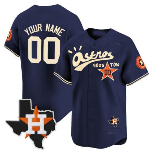 Custom Houston Astros Cactus Jack Style Vapor Premier Limited ¨C All Stitched Baseball Jersey baseball jersey product view 3