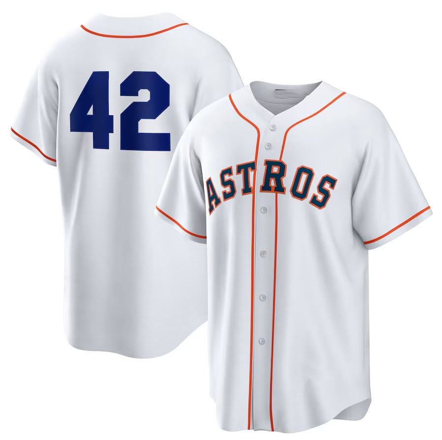 Houston Astros Home 2025 Jackie Robinson Day Replica Jersey - White Stitched Baseball Jersey baseball jersey product view 1