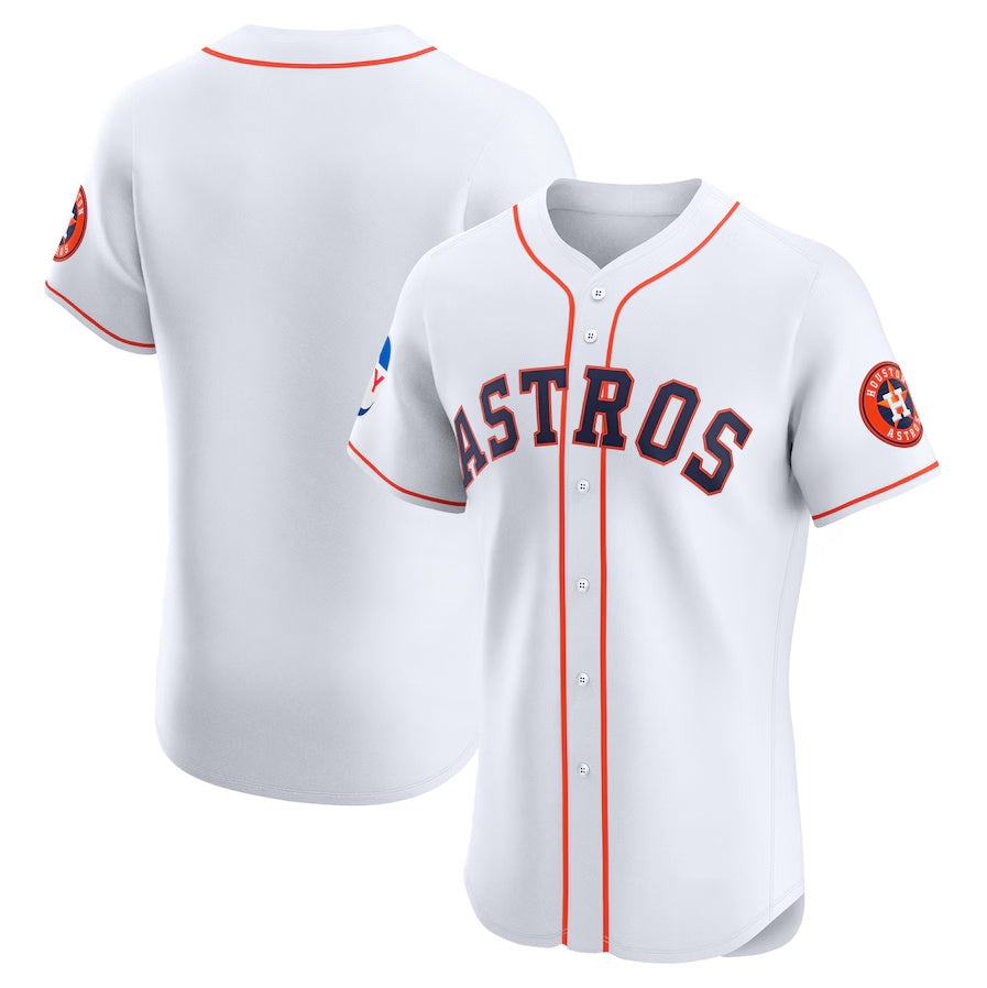 Houston Astros Home Elite Patch Jersey - White Stitched Baseball Jersey baseball jersey product view 1