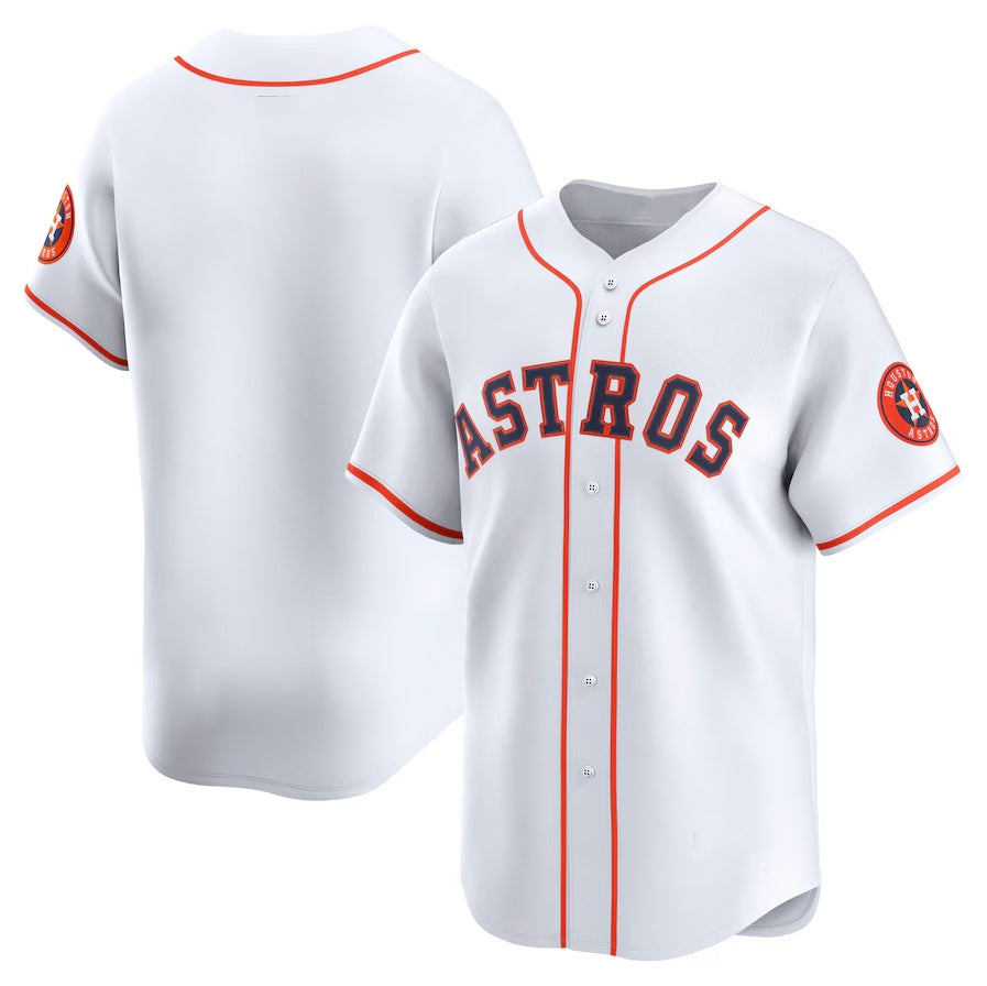 Houston Astros Home Limited Jersey - White Stitched Baseball Jersey baseball jersey product view 1