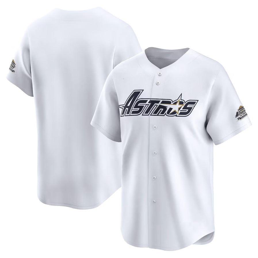 Houston Astros Throwback Cooperstown Collection Limited Jersey - White Stitched Baseball Jersey baseball jersey product view 1