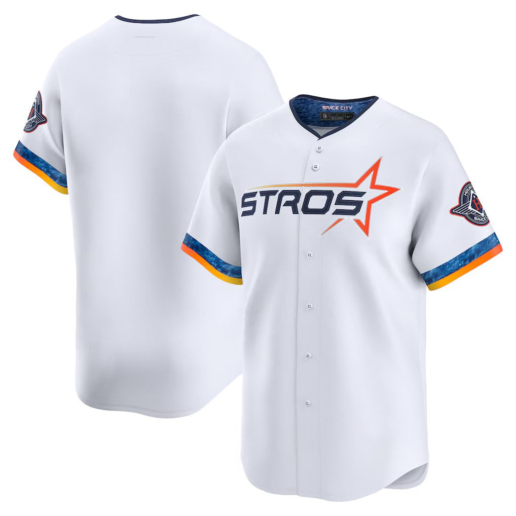 Houston Astros White 2025 City Connect Limited Stitched Baseball Jersey baseball jersey product view 1