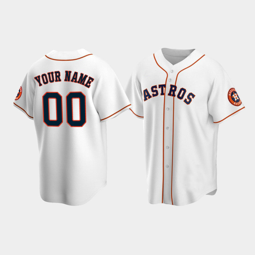 Custom Houston Astros Baseball Jerseys White Stitched Jerseys LOGO baseball jersey product view 1