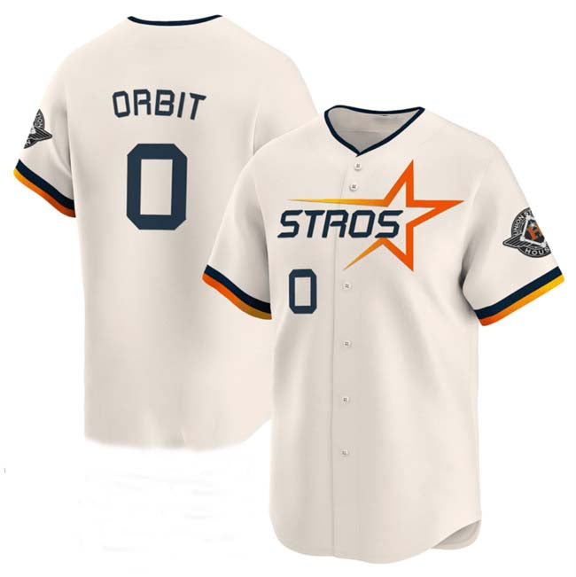 Houston Astros #0 Kaleb Ort Cream 2025 City Connect Limited Stitched Baseball Jersey baseball jersey product view 1