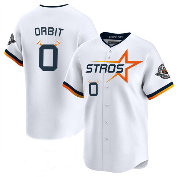 Houston Astros #0 Orbit White 2025 City Connect Limited Stitched Baseball Jersey baseball jersey product view 1