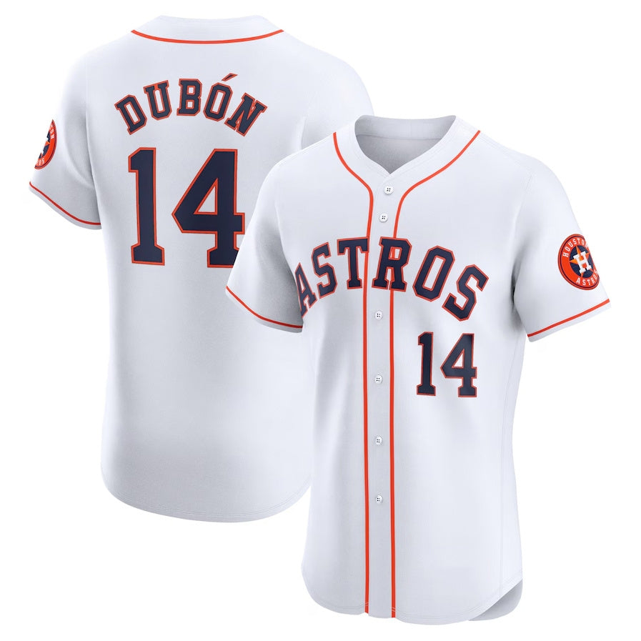 Houston Astros #14 Mauricio Dubon Home Elite Player Jersey - White Stitched Baseball Jersey baseball jersey product view 1