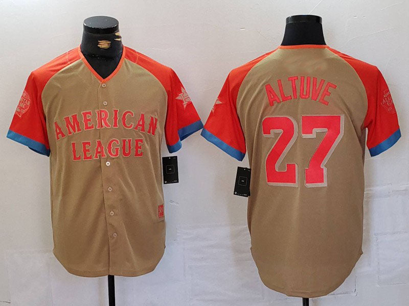 Houston Astros #27 Jose Altuve Cream 2024 All Star Limited Stitched Baseball Jerseys baseball jersey product view 1