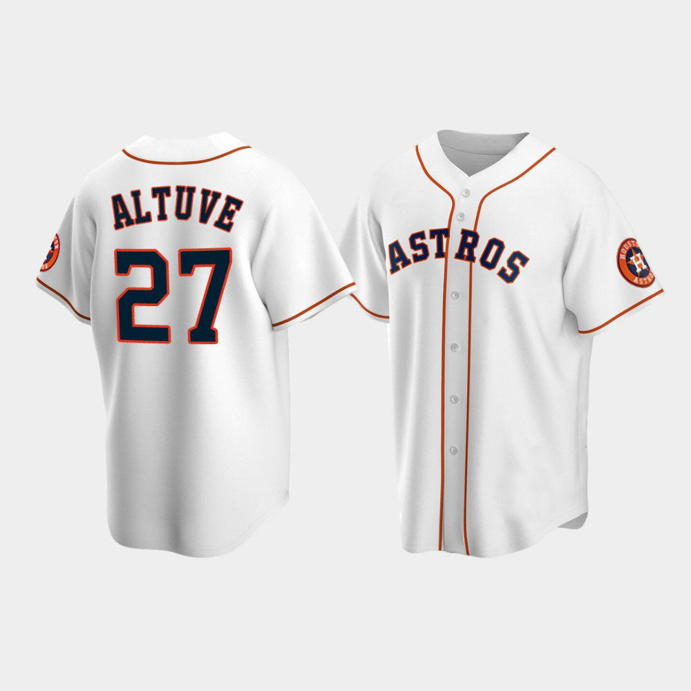 Baseball Houston Astros #27 Jose Altuve White Stitched Jerseys baseball jersey product view 1