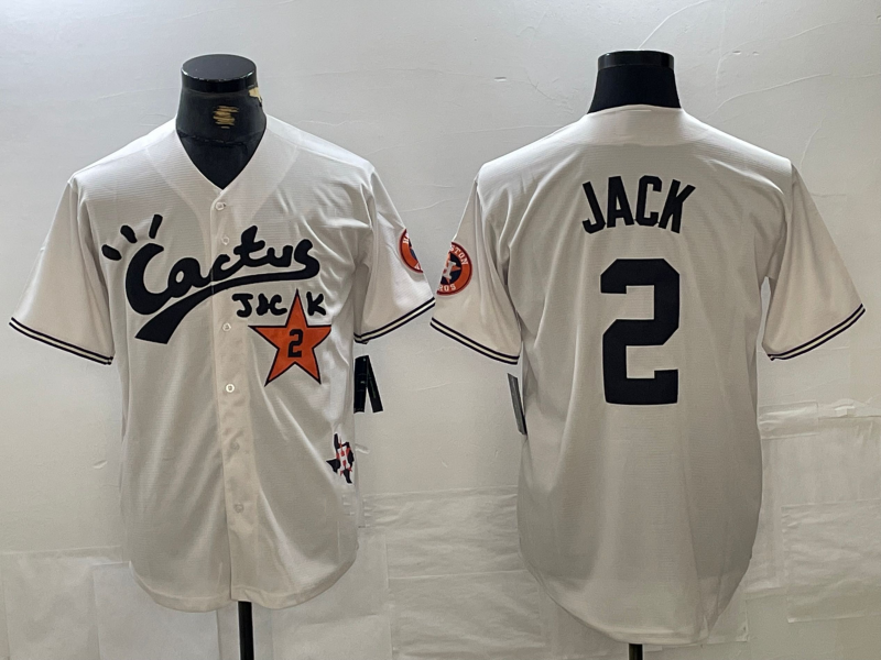 Houston Astros #2 Alex Bregman Cream Cactus Jack Vapor Premier Stitched Baseball Jersey baseball jersey product view 1