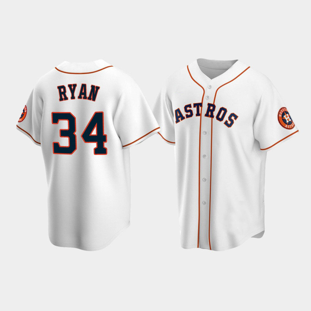 Baseball Houston Astros #34 Nolan Ryan White Stitched Jerseys baseball jersey product view 1