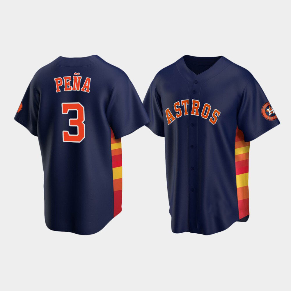Baseball Houston Astros #3 Jeremy Pena Navy Stitched Jersey baseball jersey product view 1