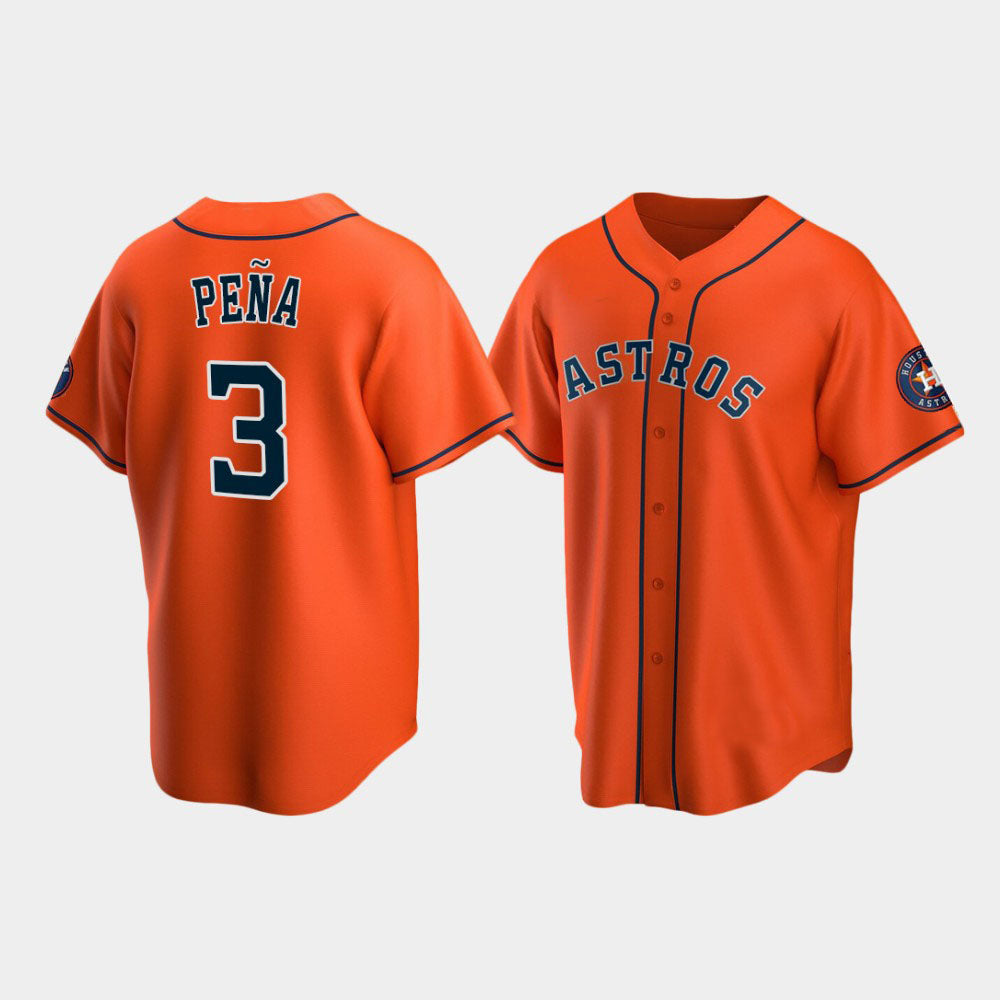 Baseball Houston Astros #3 Jeremy Pena Orange Stitched Jersey baseball jersey product view 1
