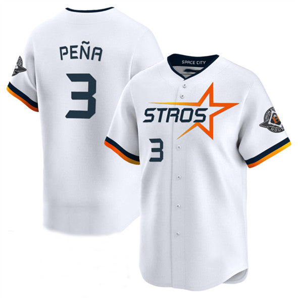 Houston Astros #3 Jeremy Pena White 2025 City Connect Limited Stitched Baseball Jersey baseball jersey product view 1