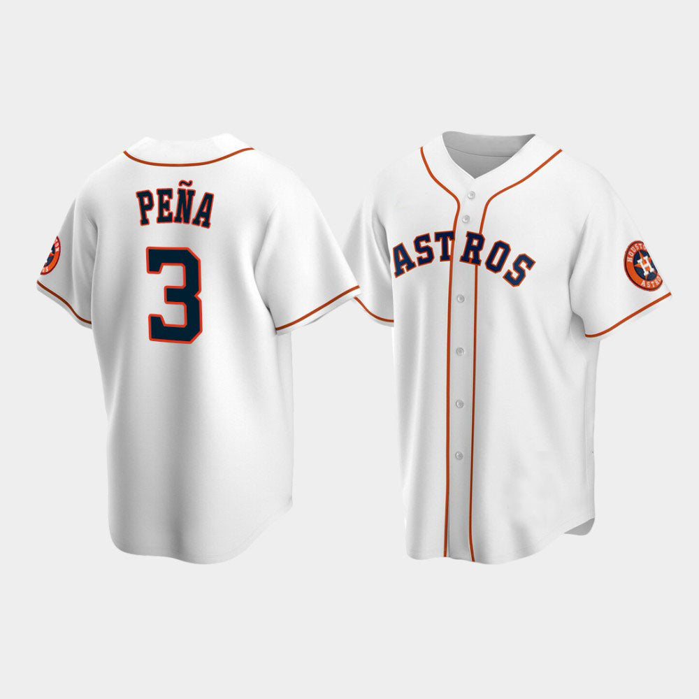 Baseball Houston Astros #3 Jeremy Pena White Stitched Jersey baseball jersey product view 1