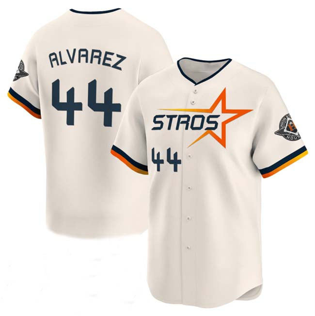 Houston Astros #44 Yordan Alvarez Cream 2025 City Connect Limited Stitched Baseball Jersey baseball jersey product view 1