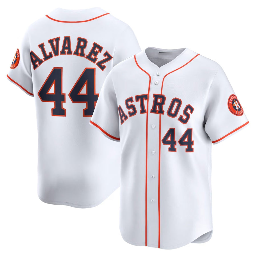 Houston Astros #44 Yordan Alvarez Home Limited Player Jersey - White Stitched Baseball Jersey baseball jersey product view 1