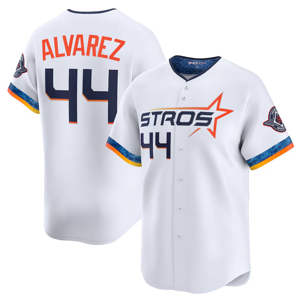 Houston Astros #44 Yordan Alvarez White 2025 City Connect Limited Player Stitched Baseball Jersey baseball jersey product view 1