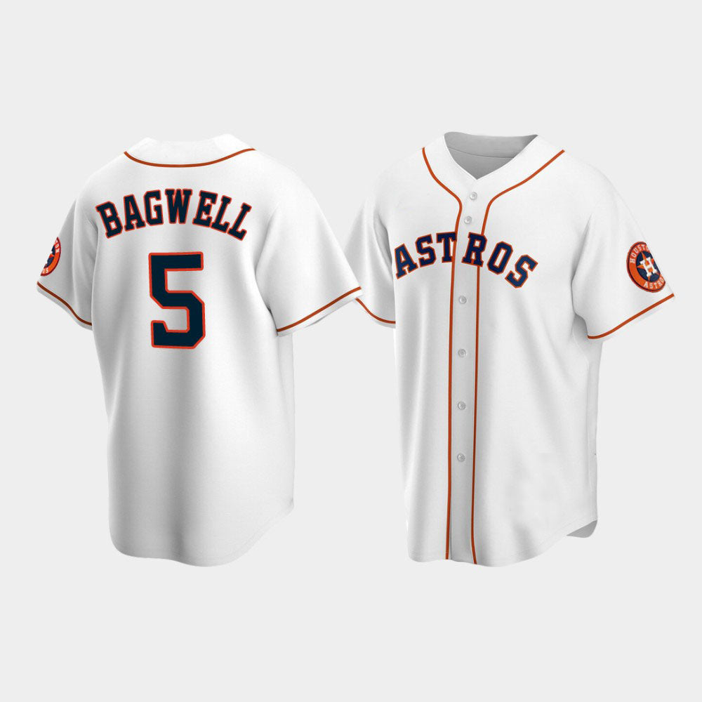 Baseball Houston Astros #5 Jeff Bagwell White Stitched Jersey baseball jersey product view 1