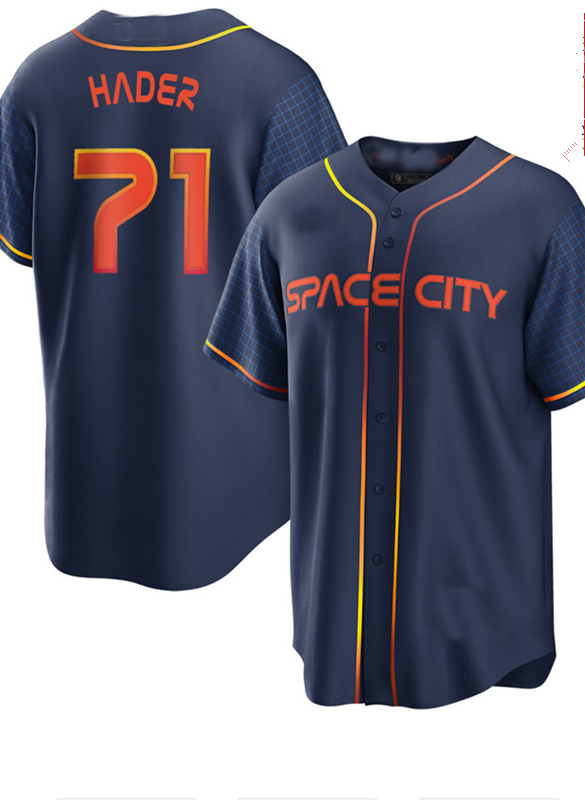 Houston Astros #71 Josh Hader 2022 Navy Blue City Connect Cool Base Stitched Jersey Baseball Jersey baseball jersey product view 1