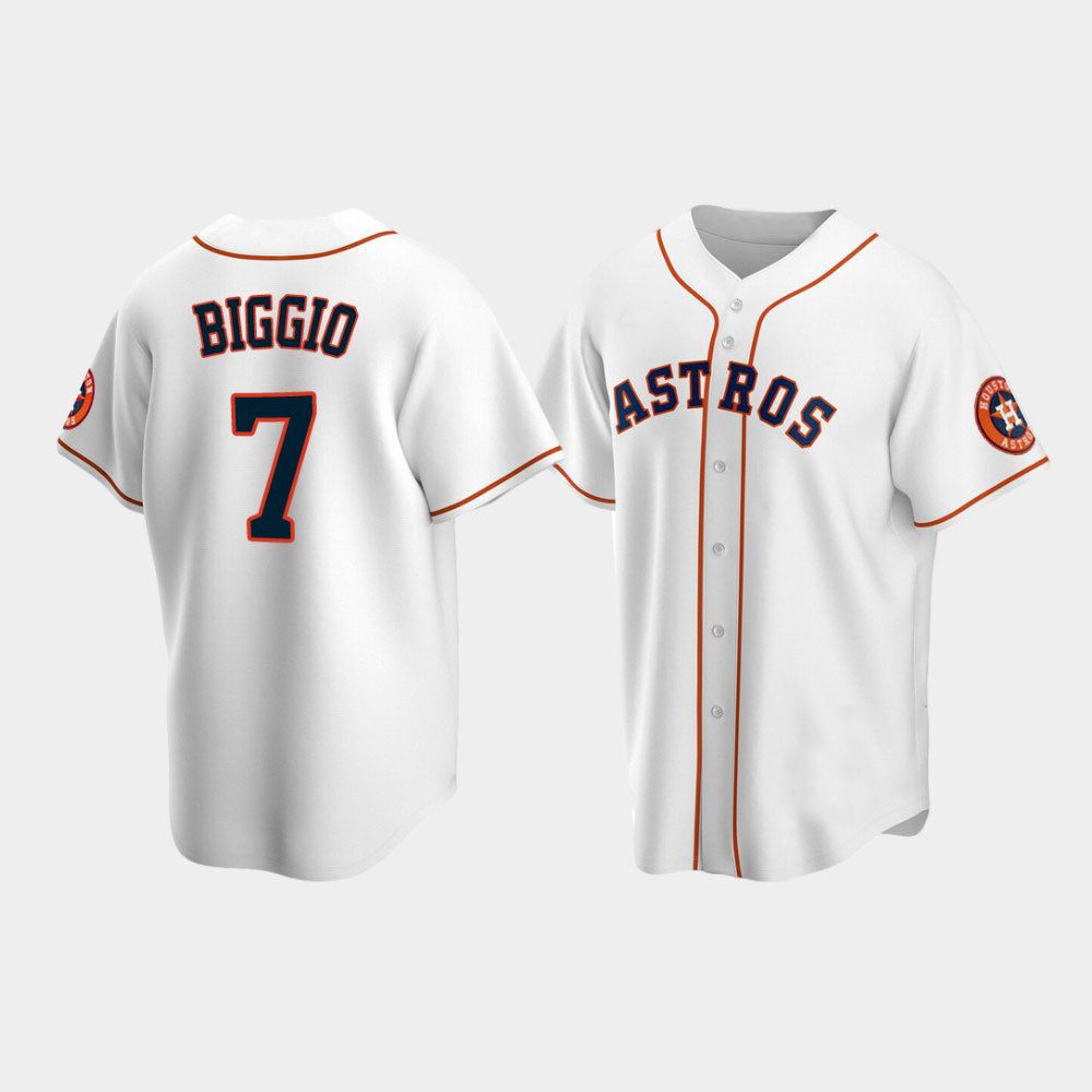 Baseball Houston Astros #7 Craig Biggio White Stitched Jersey baseball jersey product view 1