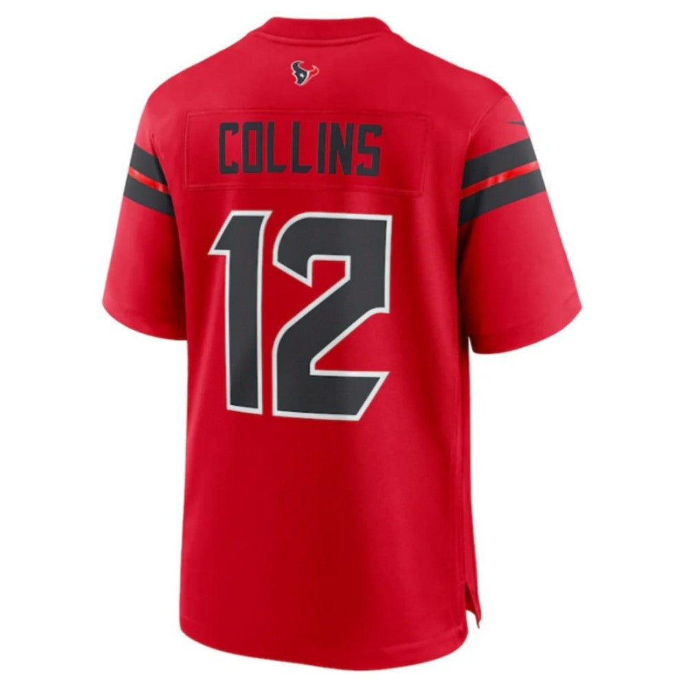 H.Texans #12 Nico Collins Player Red Game Jersey -American Stitched Football Jerseys football jersey product view 1
