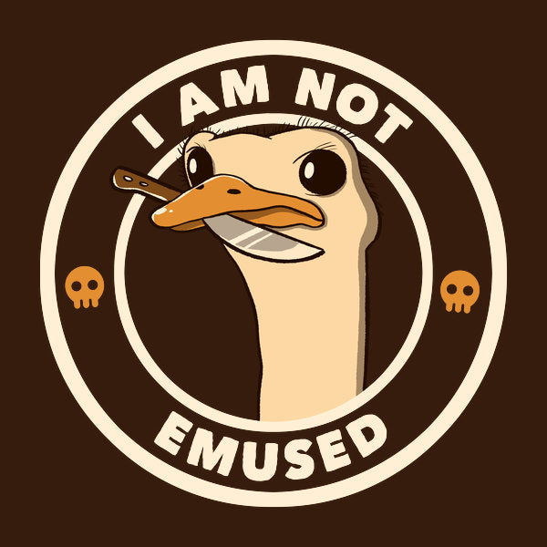 I Am Not Emused Funny Emu By Tobe Fonseca - Adult & Kids T-Shirts, Sweatshirts & Hoodies apparel design preview 1