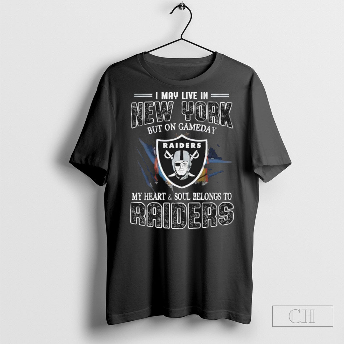 I May Live In New York But On Game Day My Heart And - Adult & Kids T-Shirts, Sweatshirts & Hoodies apparel design preview 1