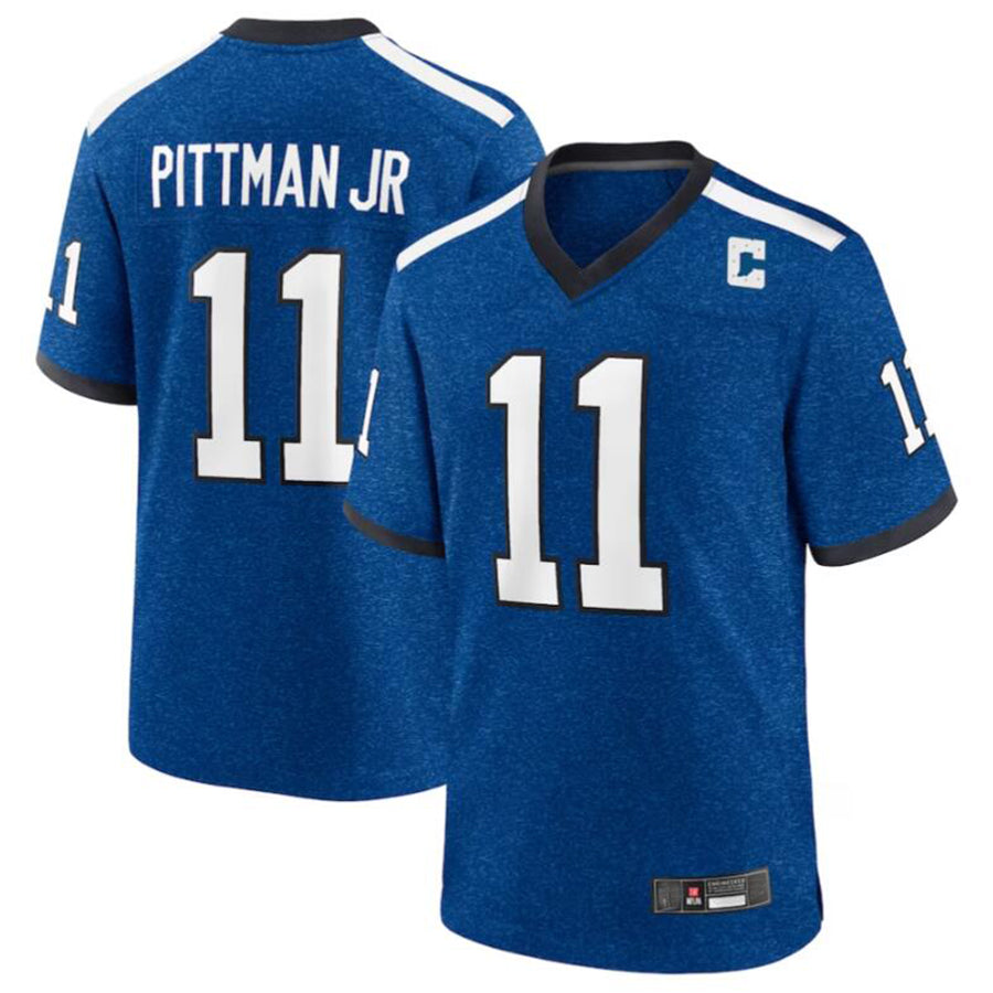 #11 Michael Pittman Jr. Player IN.Colts Blue Game Football Jerseys football jersey product view 2