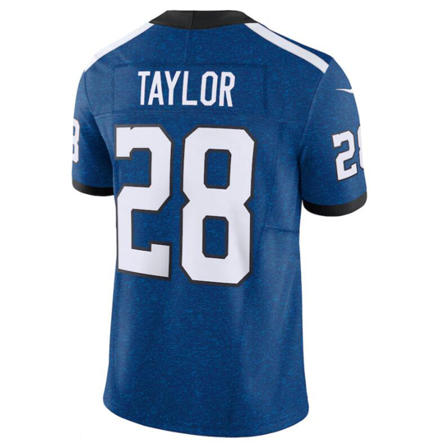 #28 Jonathan Taylor Player IN.Colts Vapor F.U.S.E. Limited Football Jerseys -Blue football jersey product view 1