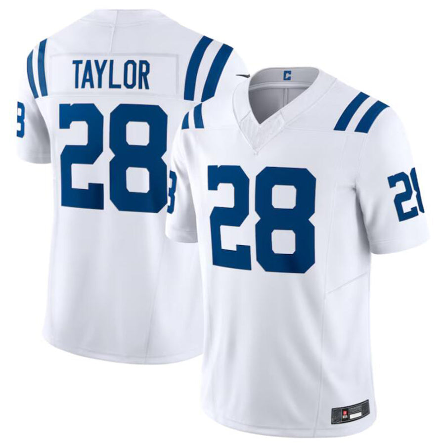 #28 Jonathan Taylor Player IN.Colts Vapor F.U.S.E. Limited Football Jerseys -White football jersey product view 2