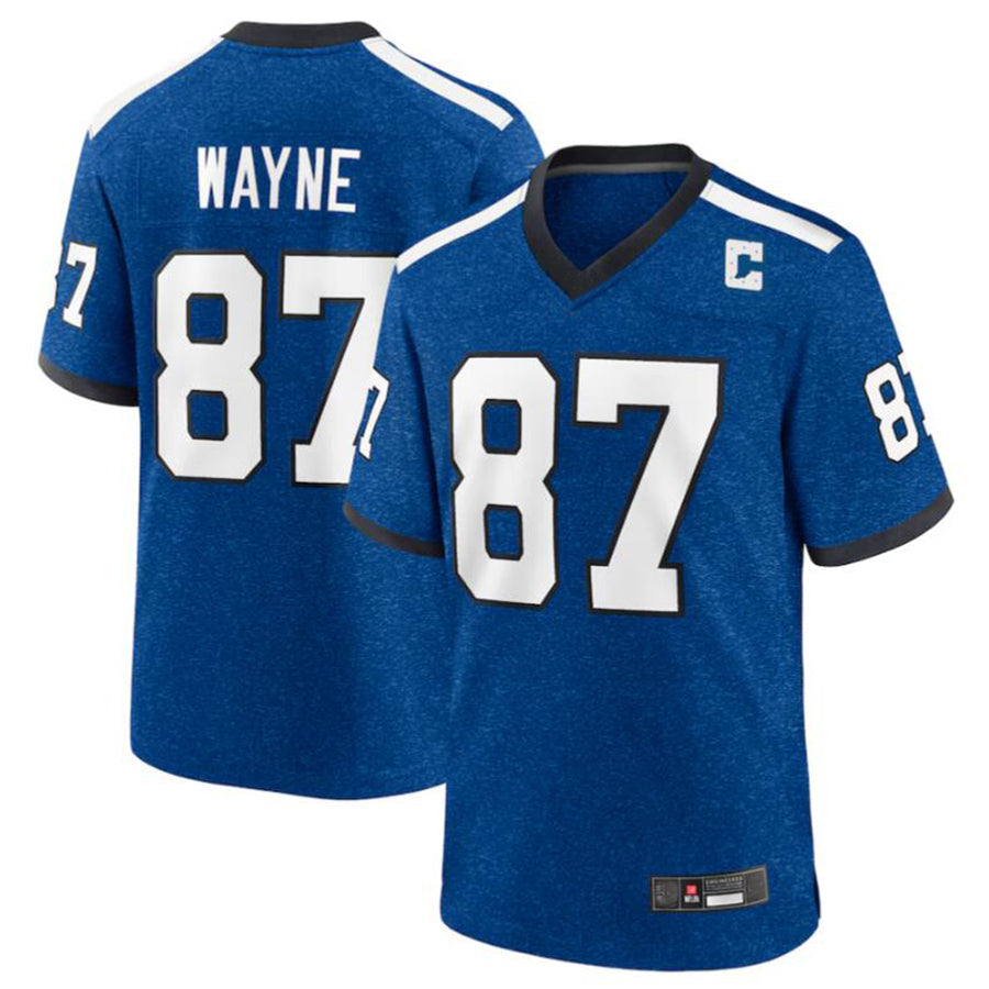 #87 Reggie Wayne IN.Colts Royal Player Game Stitched Football Jerseys football jersey product view 2