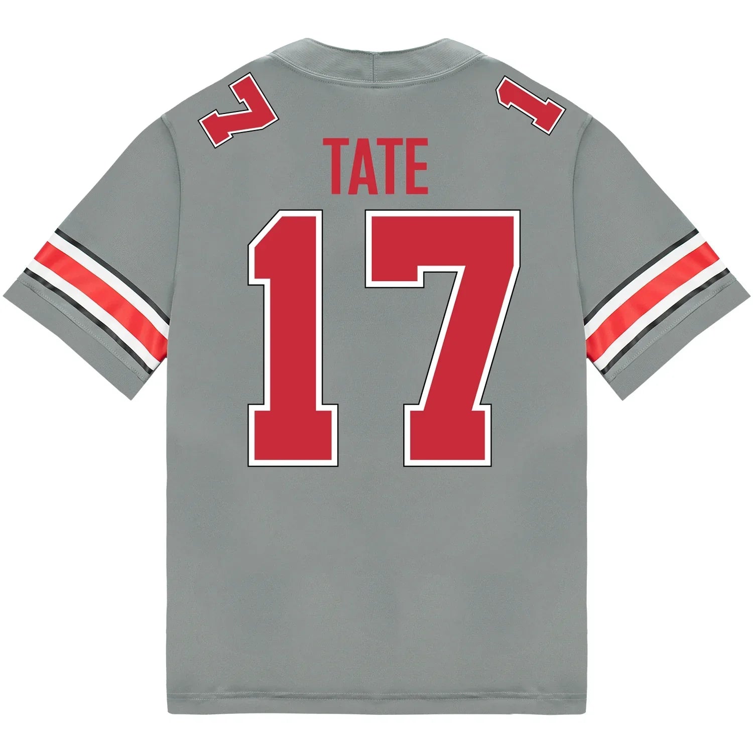 Carnell Tate Ohio State Buckeyes Jersey – Grey sports jersey product view 1
