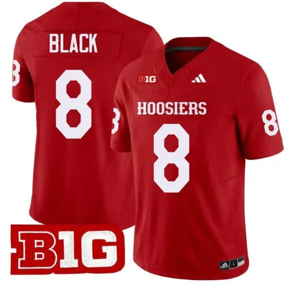 Kaelon Black Indiana Hoosiers Jersey - Red sports jersey product view 1