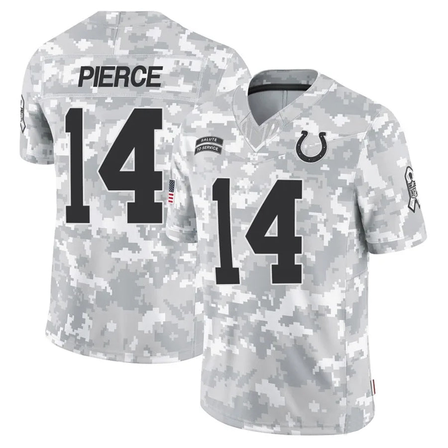 IN.Colts #14 Alec Pierce Player Arctic Camo Salute to Service Limited Football Jerseys football jersey product view 1