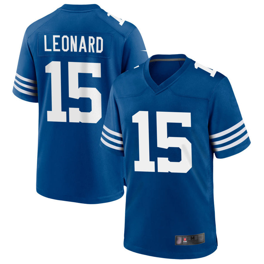 IN.Colts #15 Riley Leonard Player Royal Limited Game Football Jerseys football jersey product view 1