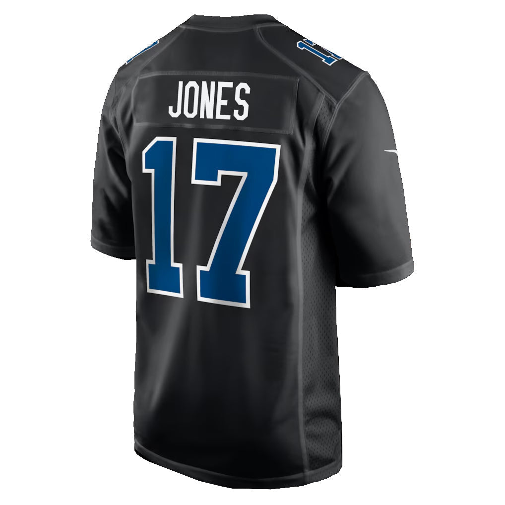 IN.Colts #17 Daniel Jones Player Carbon Black Fashion Game Football Jerseys football jersey product view 1