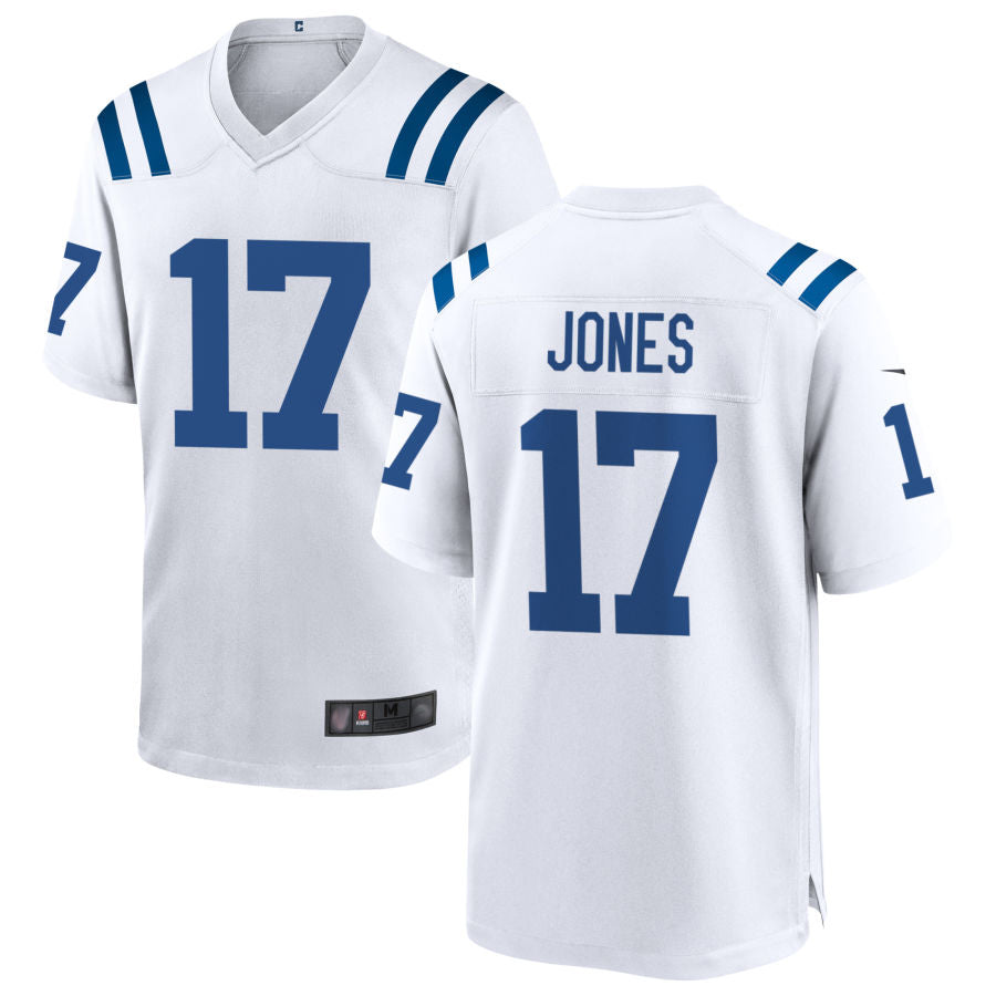 IN.Colts #17 Daniel Jones Player White Home Game Football Jerseys football jersey product view 1