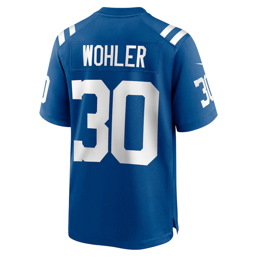 IN.Colts #30 Hunter Wohler Player Royal Home Game Football Jerseys football jersey product view 1