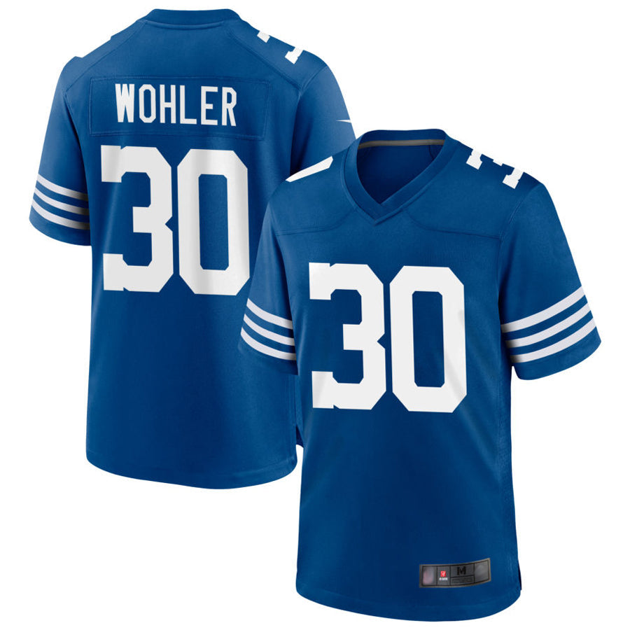 IN.Colts #30 Hunter Wohler Player Royal Limited Football Jerseys football jersey product view 1