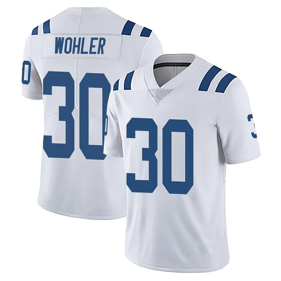 IN.Colts #30 Hunter Wohler Player White Vapor F.U.S.E. Limited Football Jerseys football jersey product view 1