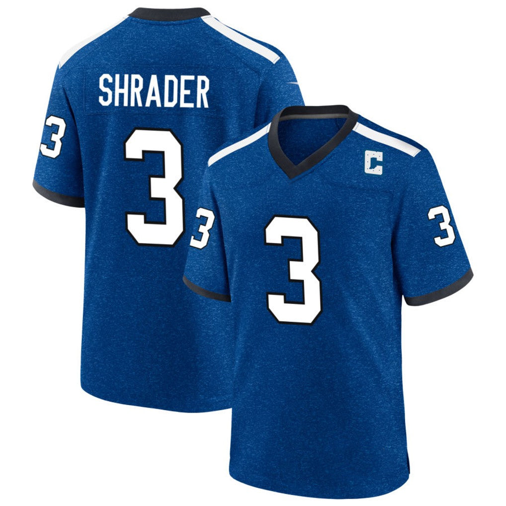 IN.Colts #3 Spencer Shrader Player Royal Alternate 2 Game Football Jerseys football jersey product view 1