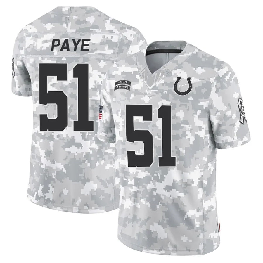 IN.Colts #51 Kwity Paye Player Arctic Camo Salute to Service Limited Football Jerseys football jersey product view 1