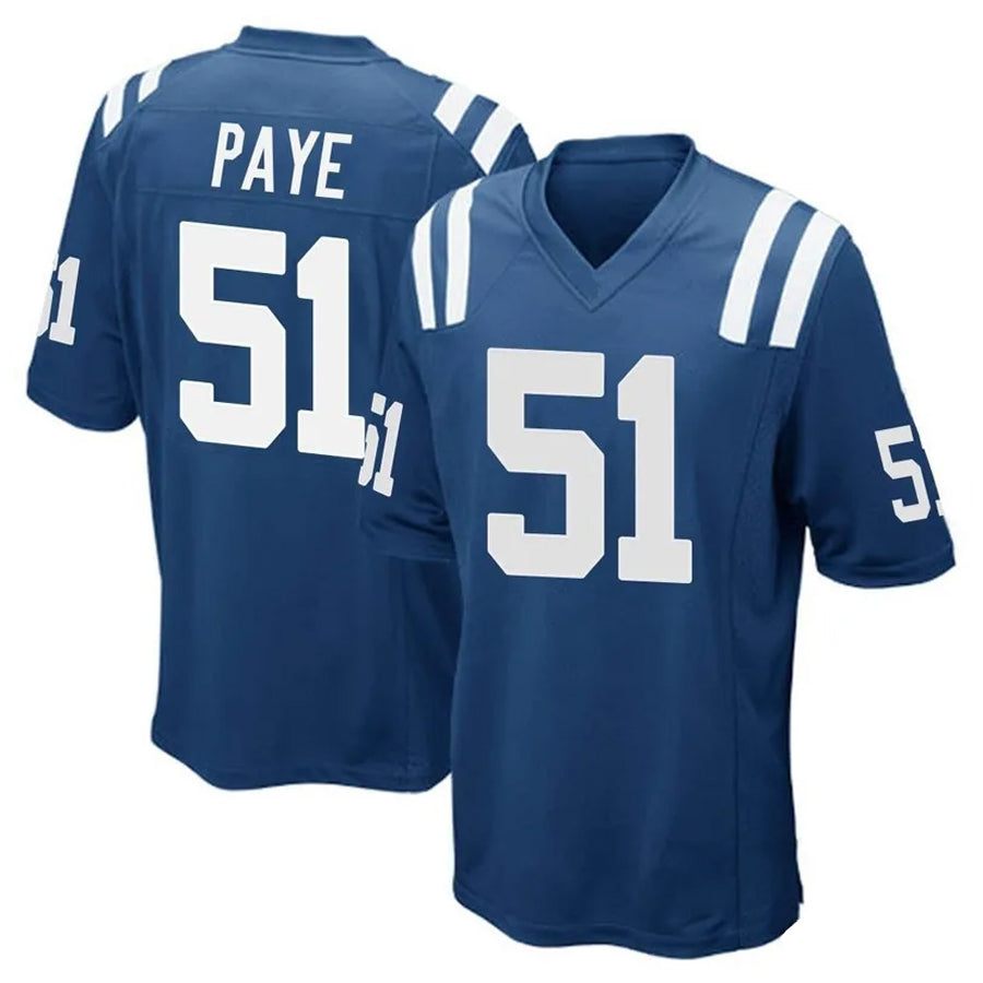 IN.Colts #51 Kwity Paye Player Royal Replica Game Football Jerseys football jersey product view 1