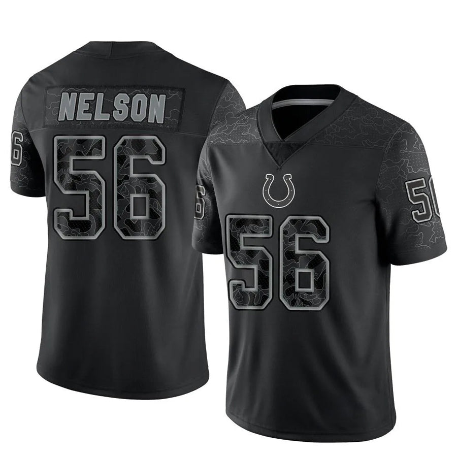IN.Colts #56 Quenton Nelson Player RFLCTV Limited Black Football Jerseys football jersey product view 1