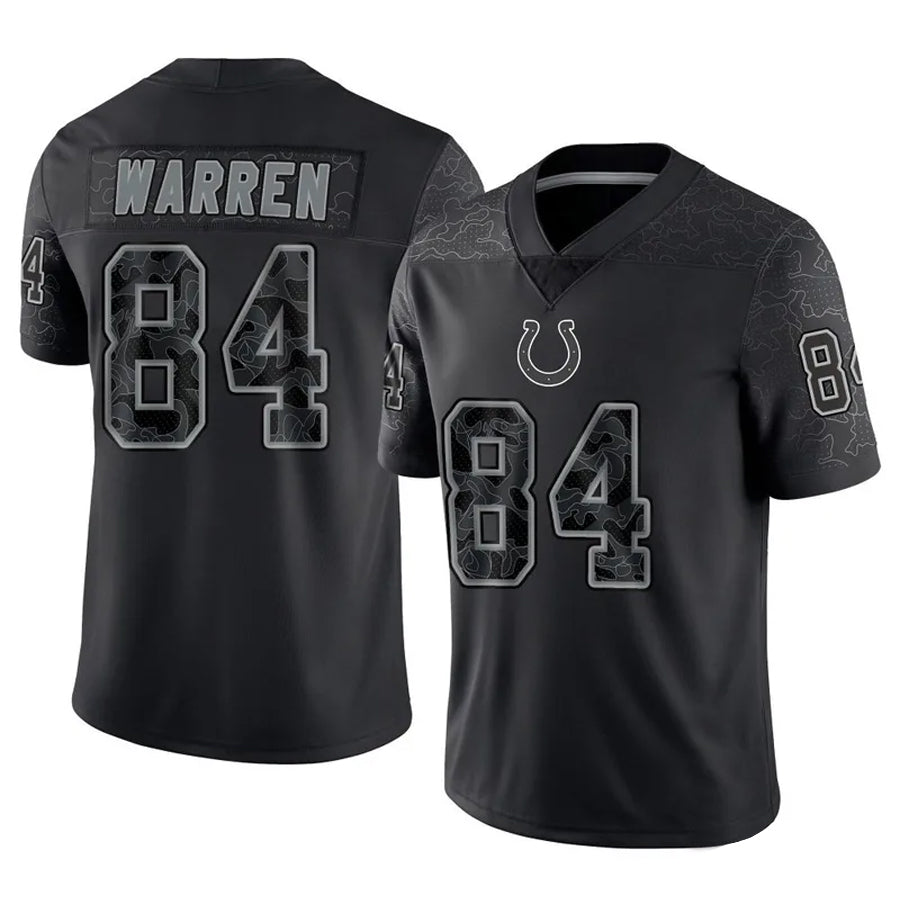 IN.Colts #84 Tyler Warren Player RFLCTV Limited Black Football Jerseys football jersey product view 1