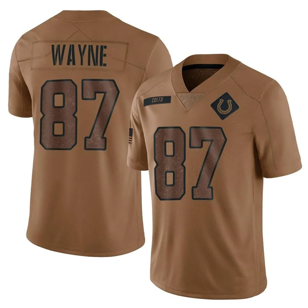 IN.Colts #87 Reggie Wayne Player Brown Salute To Service Limited Football Jerseys football jersey product view 1