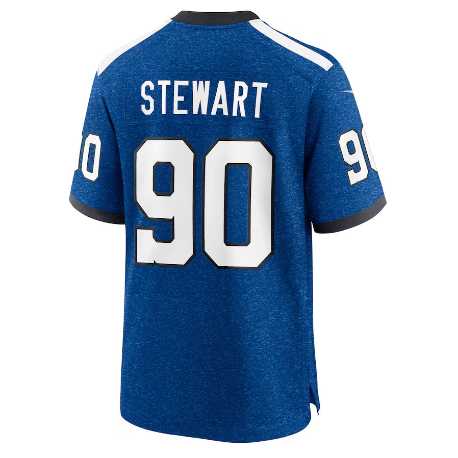 IN.Colts #90 Grover Stewart Player Royal Game Stitched American Football Jerseys football jersey product view 1